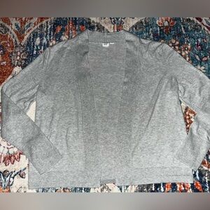 Gap gray open front cardigan sweater top m